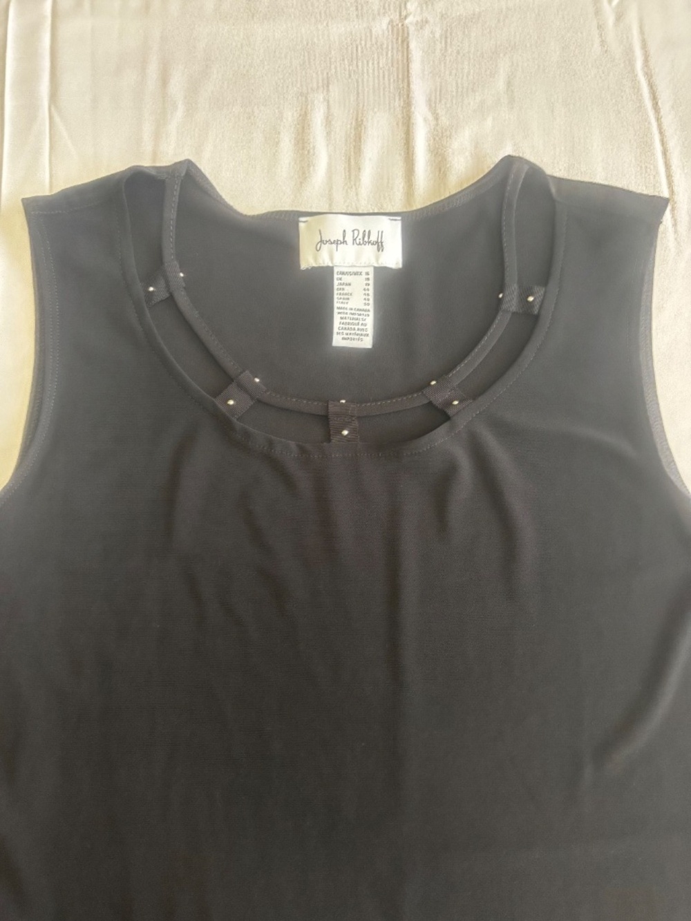 Joseph Ribkoff Sleeveless Blouse Women Size 16 Black